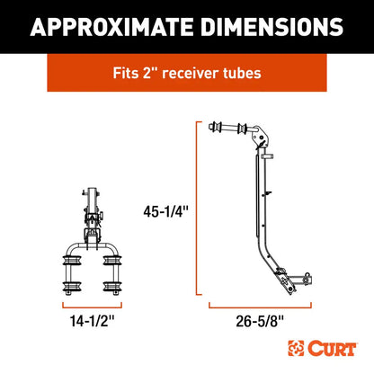 CURT ActiveLink SE Series Bike Rack - 2 Bikes Up to 90 lbs [18410]