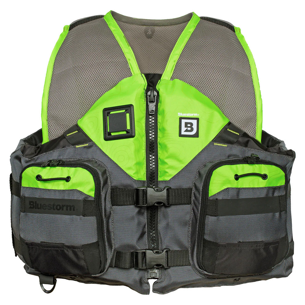 Bluestorm Sportsman Adult Mesh Fishing Life Jacket - Hi-Vis - L/XL [BS-105-HVS-L/XL]