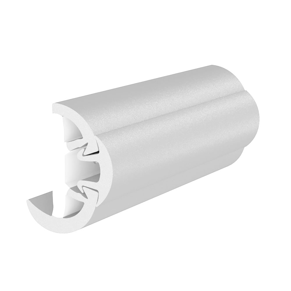 TACO SuproFlex Rub Rail Kit w/Flex Vinyl Overlay Insert - 2"H x 1-1/4"W x 80'L - White w/White Insert [V11-9993WWK80-2]