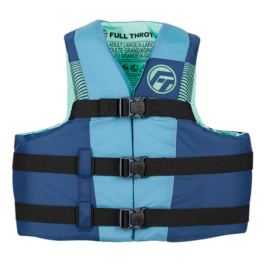 Full Throttle Adult Nylon Life Jacket - S/M - Blue/Black [112200-500-030-26]