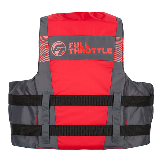 Full Throttle Adult Nylon Life Jacket - 2X/4X - Red/Black [112200-100-080-26]