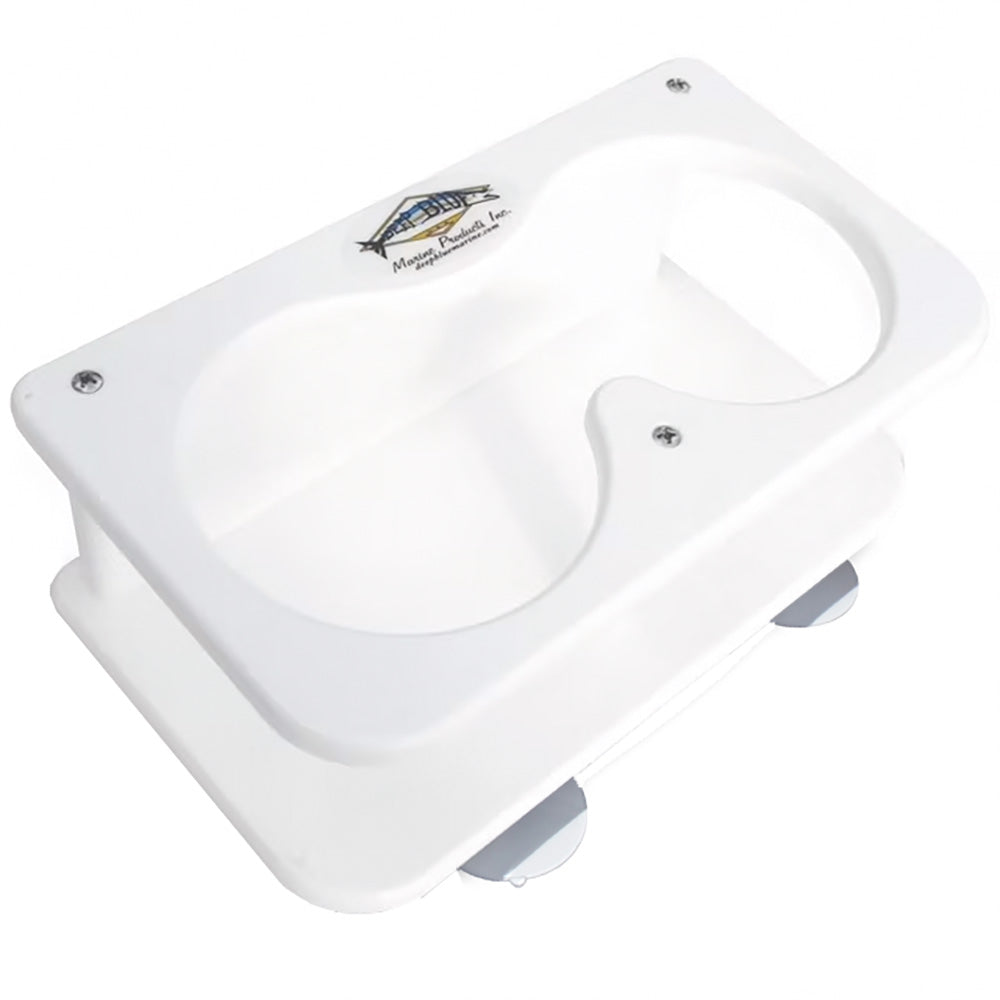 Deep Blue Marine Double Drink Holder w/Suction Cups [SMDH]