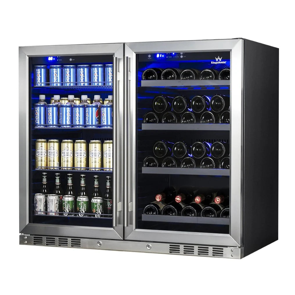 39 Inch Under Counter Wine And Beer Fridge Combo