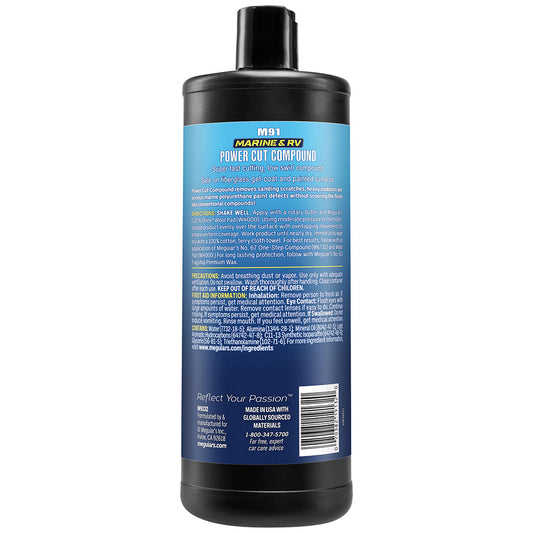Meguiar's #91 Marine/RV Pro Grade Power Cut Compound - 32oz [M9132]