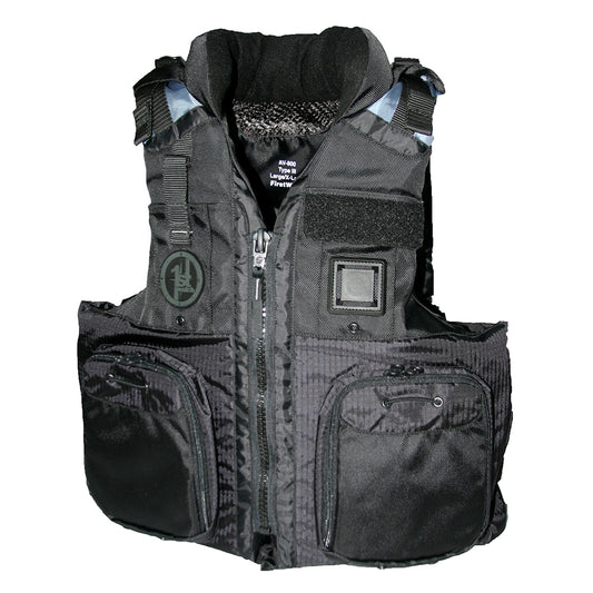 First Watch AV-800 Four Pocket Flotation Vest - Black - Large to XL  [AV-800-BK-L/XL]