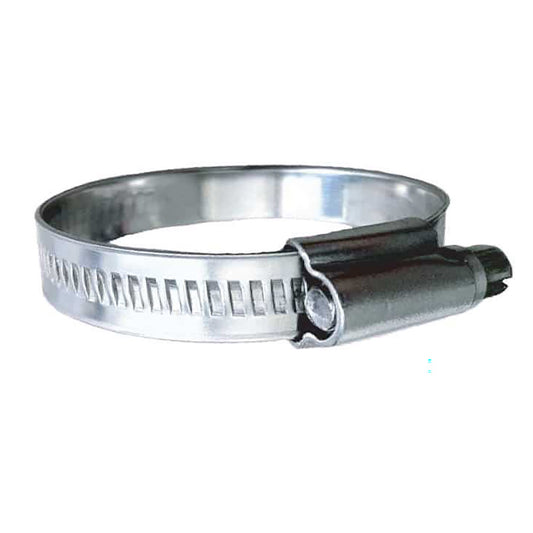 Trident Marine 316 SS Non-Perforated Worm Gear Hose Clamp - 3/8" Band - (1-1/2" - 2") Clamping Range - 10-Pack - SAE Size 24 [710-1381]