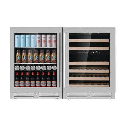 48 Inch Ultimate Under Bench Wine Fridge and Bar Refrigerator Combo